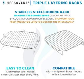 img 2 attached to 🍳 Air Fryer Accessory Set for Emeril Lagasse, Cosori, NuWave Brio, Dash, Power Airfryer Oven, Secura, Philips XL, Bagotte, BCP, Kuppet & More - Grilling Rack Tools