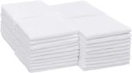 🛀 amazon basics white terry washcloths - 100% cotton, 40-pack: high-quality bathroom essentials! logo
