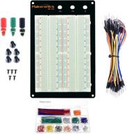 🧪 makeronics solderless 1660 breadboard super kit - experiment & prototype circuits with aluminum back plate + 350 jumper wires + 65 jumpers for arduino projects логотип