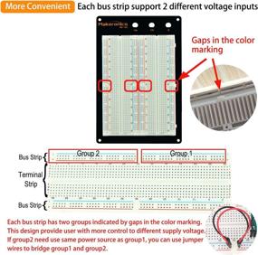 img 1 attached to 🧪 Makeronics Solderless 1660 Breadboard Super Kit - Experiment & Prototype circuits with Aluminum Back Plate + 350 Jumper Wires + 65 Jumpers for Arduino Projects