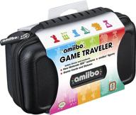 🎮 black deluxe traveler case/box for nintendo 3ds amiibo - officially licensed protective storage, display, and carrying solution logo