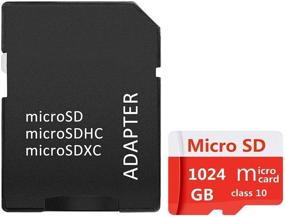 img 2 attached to 💾 Micro SDXC карта High Capacity 1024 ГБ класса 10 с бесплатным адаптером для смартфонов и планшетов: идеальное решение для флэш-памяти.