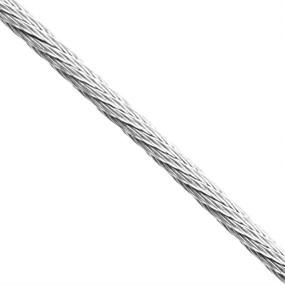 img 1 attached to 🔗 Yookat Stainless Steel Wire Rope Cable - 1/16 inch x 66 Feet with 100 Aluminum Crimping Sleeves and 20 Stainless Steel Thimbles - Ideal for Cable Railing Kits