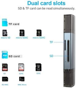 img 4 attached to Eletrand USB A + Type C 2 in 1 SD/TF Memory Card Reader | USB 3.0 Adapter for TF, SD, Micro SD | Compatible with Windows/MAC/Linux/Android