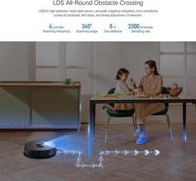 img 1 attached to Lydsto R1 Dust Collection Sweeping Robot: Advanced LDS Lidar Navigation, 🧹 SLAM Intelligent Algorithm, Self Empty Base, Carpet Recognition, Fall Prevention - Black-1