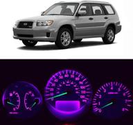 🔴 20-pack wljh pink led bulbs kit for 2003-2008 subaru forester, instrument gauge cluster indicator warning light dash panels lights logo