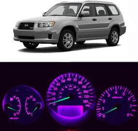 img 4 attached to 🔴 20-Pack WLJH Pink LED Bulbs Kit for 2003-2008 Subaru Forester, Instrument Gauge Cluster Indicator Warning Light Dash Panels Lights