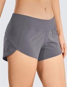 img 2 attached to 🩳 CRZ YOGA Women's Low-Rise Quick-Dry Workout Sports Active Running Shorts - Stay Cool and Comfy with 2.5 Inches Length