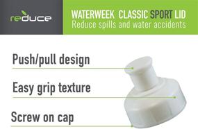 img 1 attached to 🚰 Reduce Water Bottle Replacement Caps - Sport Design Lid, 5 Pack for WaterWeek Bottles