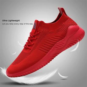 img 3 attached to Men's Lightweight Breathable Running Walking Sneakers, Athletic Shoes