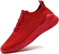 men's lightweight breathable running walking sneakers, athletic shoes логотип