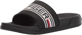 img 4 attached to 👟 Ботинки для детей Tommy Hilfiger Unisex Kids' Geo Logo Slide Sandal - Спортивная обувь