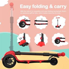 img 1 attached to 🛴 Hiboy Q1 Kids Scooter - 4 Height Adjustments, LED Light-Up Front Wheels, Foldable Toddler Scooter for Boys and Girls, Ages 2-6