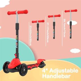 img 2 attached to 🛴 Hiboy Q1 Kids Scooter - 4 Height Adjustments, LED Light-Up Front Wheels, Foldable Toddler Scooter for Boys and Girls, Ages 2-6