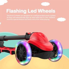 img 3 attached to 🛴 Hiboy Q1 Kids Scooter - 4 Height Adjustments, LED Light-Up Front Wheels, Foldable Toddler Scooter for Boys and Girls, Ages 2-6