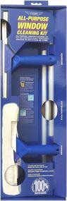 img 4 attached to 🪟 Ettore 17050 Combo Kit with 12-Inch All-Purpose Squeegee, 10-Inch All-Purpose Microfiber Washer, and 42-inch REA-C-H Extension Pole in Blue - Ideal for Window Cleaning