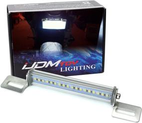 img 4 attached to 🏍️ Enhance Your Motorcycle's License Plate with iJDMTOY Xenon White LED License Plate Frame Light featuring 18 High Power SMD LED Emitters - Universal Fit for Suzuki, Harley, Honda, Kawasaki, Yamaha. Angle Adjustable License Lamp.