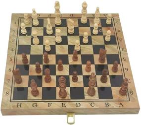 img 4 attached to Chess Backgammon Checkers Set Foldable Games