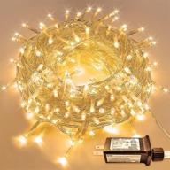 🎄 jmexsuss 66ft 200 led string lights indoor outdoor, warm white christmas lights with clear wire, 8 modes waterproof twinkle fairy string lights for tree, room, bedroom, wedding, and party decorations логотип