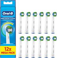 🦷 upgrade your oral care routine with oral-b precision clean replacement toothbrush heads - pack of 12 counts featuring cleanmaximiser technology logo