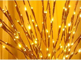 img 3 attached to 🌟 Waterproof & Battery Operated LED Branch Lights for Vases - Lighted Twigs, Creating Magical Christmas Ambience and Illuminating Darkness (3 Pack, Warm Yellow)