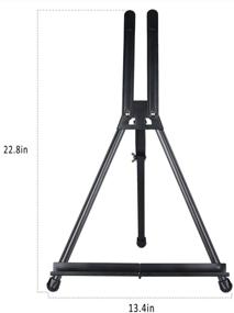 img 1 attached to 🎨 MEEDEN 10-Piece Artist Tabletop Display Easel: Aluminum Tripod, Portable & Lightweight | Collapsible Folding Frame Easel for Canvas up to 22X24inches