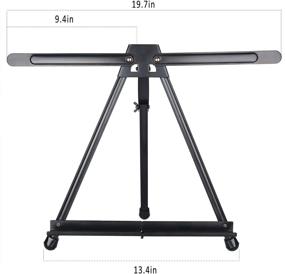 img 3 attached to 🎨 MEEDEN 10-Piece Artist Tabletop Display Easel: Aluminum Tripod, Portable & Lightweight | Collapsible Folding Frame Easel for Canvas up to 22X24inches