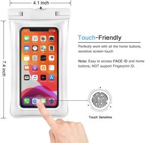 img 2 attached to 📱 IFCASE Universal Waterproof Case (2 Pack) - TPU Phone Dry Bag Pouch for iPhone 13 Pro Max, Samsung Galaxy S21, LG Stylo 5, and More (White)