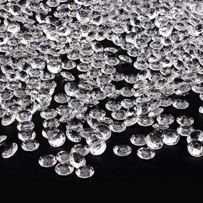 img 4 attached to 💎 Nexxxi 3000Pcs 6mm Clear Acrylic Diamonds: Perfect Table Scattering Crystals for Wedding, Bridal Shower, Birthday Party Decorations & Vase Fillers