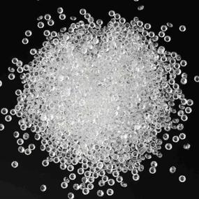 img 2 attached to 💎 Nexxxi 3000Pcs 6mm Clear Acrylic Diamonds: Perfect Table Scattering Crystals for Wedding, Bridal Shower, Birthday Party Decorations & Vase Fillers