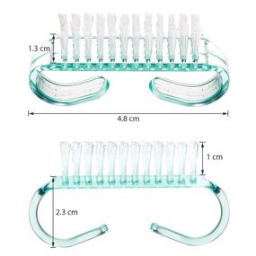 img 3 attached to Эффективная наборная щетка для чистки ногтей (маленькая, многоцветная)