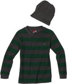 img 1 attached to Southpole Stripe Thermal Jacket Beanie Boys' Clothing in Tops, Tees & Shirts