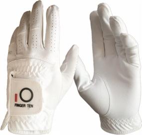 img 2 attached to 🏌️ Golf Gloves Men Left Hand Rain Grip 3 Pack - All Weather, Durable Grip, Sizes Small, Medium, Large, XL - White, Black, Blue, Red, Brown