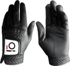 img 1 attached to 🏌️ Golf Gloves Men Left Hand Rain Grip 3 Pack - All Weather, Durable Grip, Sizes Small, Medium, Large, XL - White, Black, Blue, Red, Brown