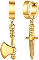 минималистские серьги faithheart asymmetry earrings golden логотип