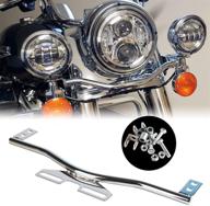 🏍️ chrome motorcycle headlights spotlight bracket bar mount holder clamp for kevariy universal motorcycles with driving fog passing turn signals lights logo