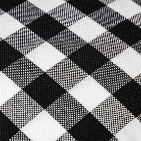 img 2 attached to 🔳 Phantoscope 2-Pack Checker Plaid Gingham Throw Pillow Covers: Farmhouse Rustic Decor, Black and White, 18x18 inches / 45x45 cm