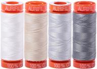 🧵 aurifil super set of essential piecing thread colors - bundle of 4 spools, 220 yd each, 50 wt quilter's logo