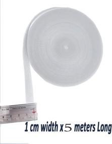 img 2 attached to Sew On Hook and Loop Tape Fastening Nylon Fabric Tape: Smooth and Durable Sewing Fasteners in White, 3/8 Inch x 5 Meters