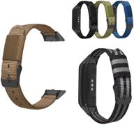 📲 nylon watch band replacement bracelet wrist strap for gazelle trading, compatible with samsung galaxy fit bands, wristband for samsung galaxy fit sm-r370 fitness smartwatch logo