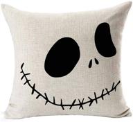 🎃 lynzym nightmare before christmas throw pillow covers for spooky sofa décor - set of 3 logo