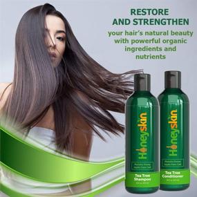 img 2 attached to Dandruff Treatment Set: Tea Tree Shampoo and Conditioner with Organic Tea Tree Oil, Manuka Honey, Aloe 🌿 Vera & Coconut (16oz) - Sulfate and Paraben Free - Effective Itchy Scalp Treatment for Women and Men