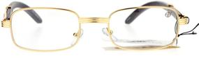 img 3 attached to Trendy SA106 Nouveau Vintage Rectangular Glasses: Stylish Eyewear for a Chic Look!