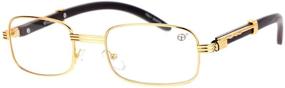 img 4 attached to Trendy SA106 Nouveau Vintage Rectangular Glasses: Stylish Eyewear for a Chic Look!