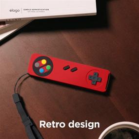 img 2 attached to 📺 elago R4 Retro Case for 2021 Apple TV Siri Remote 2nd Generation – Classic Controller Design with Lanyard, Red