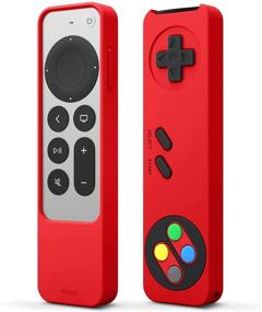 img 4 attached to 📺 elago R4 Retro Case for 2021 Apple TV Siri Remote 2nd Generation – Classic Controller Design with Lanyard, Red