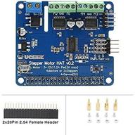 geekworm full function motor hat for raspberry pi 4b/3b+/3b - robot expansion board for raspberry pi 4 molde b, 3b+/3b/2b/b+ (stepper/motor/servo/ir remote) logo