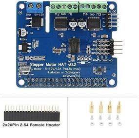 img 3 attached to Geekworm Full Function Motor HAT for Raspberry Pi 4B/3B+/3B - Robot Expansion Board for Raspberry Pi 4 Molde B, 3B+/3B/2B/B+ (Stepper/Motor/Servo/IR Remote)