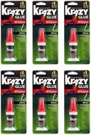 🖌️ krazy glue kg92548r instant all purpose brush - 6 pack - 0.18-ounce krazy glue for quick bonding logo