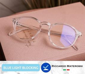 img 2 attached to 👓 Riccardo Materossi - High-Quality Blue Light Glasses (380-410nm) for Better Sleep and Headache Relief - Women & Men